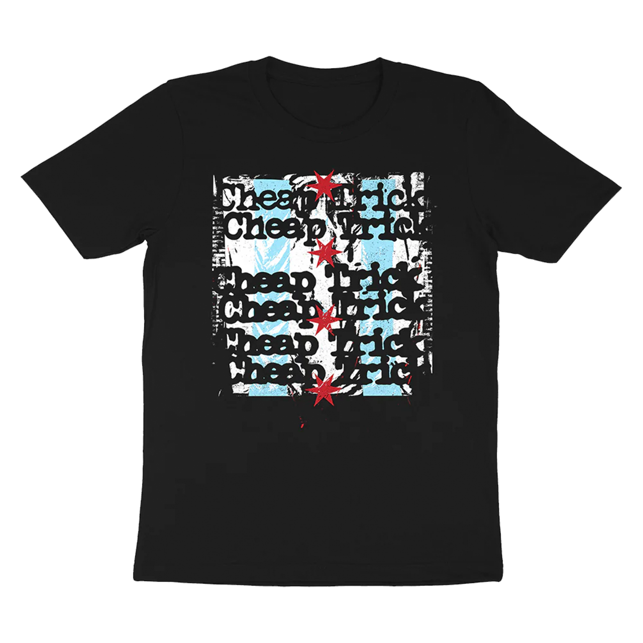 CHICAGO DISTRESSED LOGO - Black T-shirt