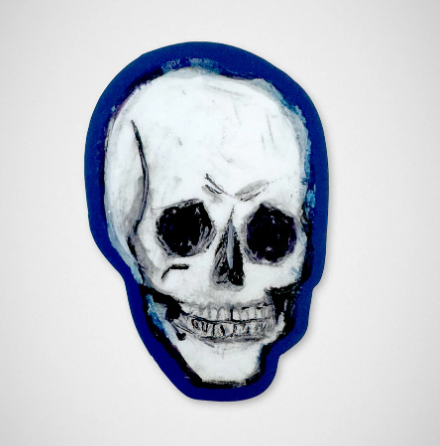 Blue Skull - ステッカー